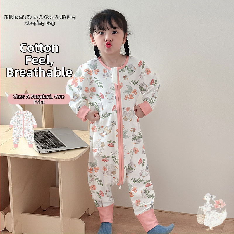 Sac de dormit pentru copii, patru anotimpuri, material din bumbac pur 95%+, căptușeală 95%+, umplutură bumbac catifelat, potrivit pentru 1–3 ani