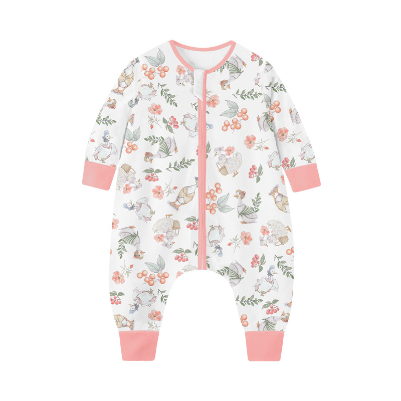 Sac de dormit pentru copii, patru anotimpuri, material din bumbac pur 95%+, căptușeală 95%+, umplutură bumbac catifelat, potrivit pentru 1–3 ani