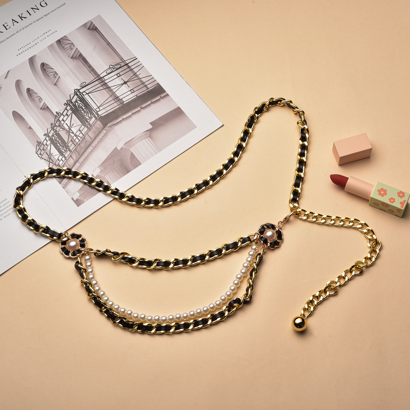 Lanț de talie din metal, stil elegant, pentru femei