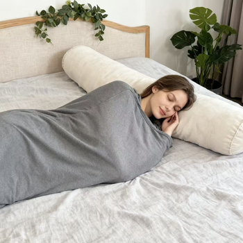 Спален чувал с антикомарено одеяло за летна употреба, полиестерна тъкан, тегло до 0,5 кг, прост стил