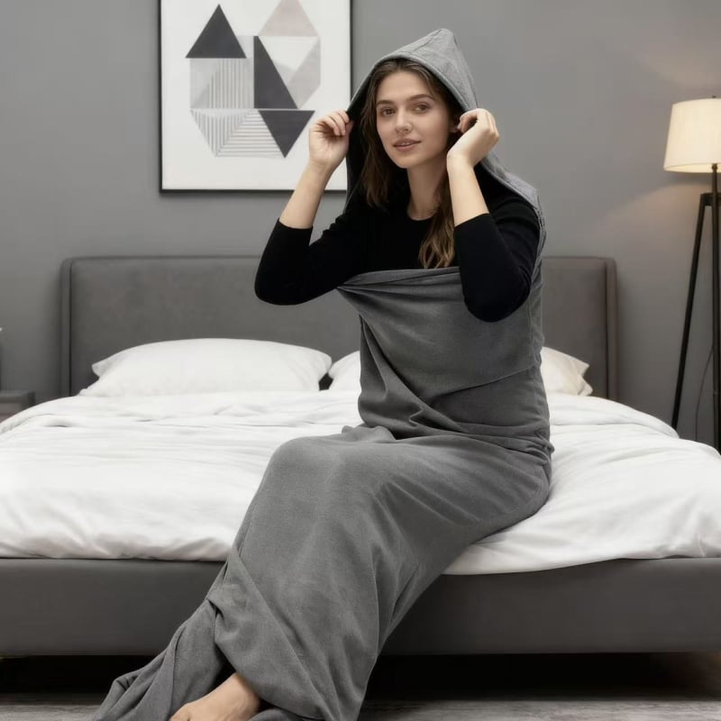 Спален чувал с антикомарено одеяло за летна употреба, полиестерна тъкан, тегло до 0,5 кг, прост стил