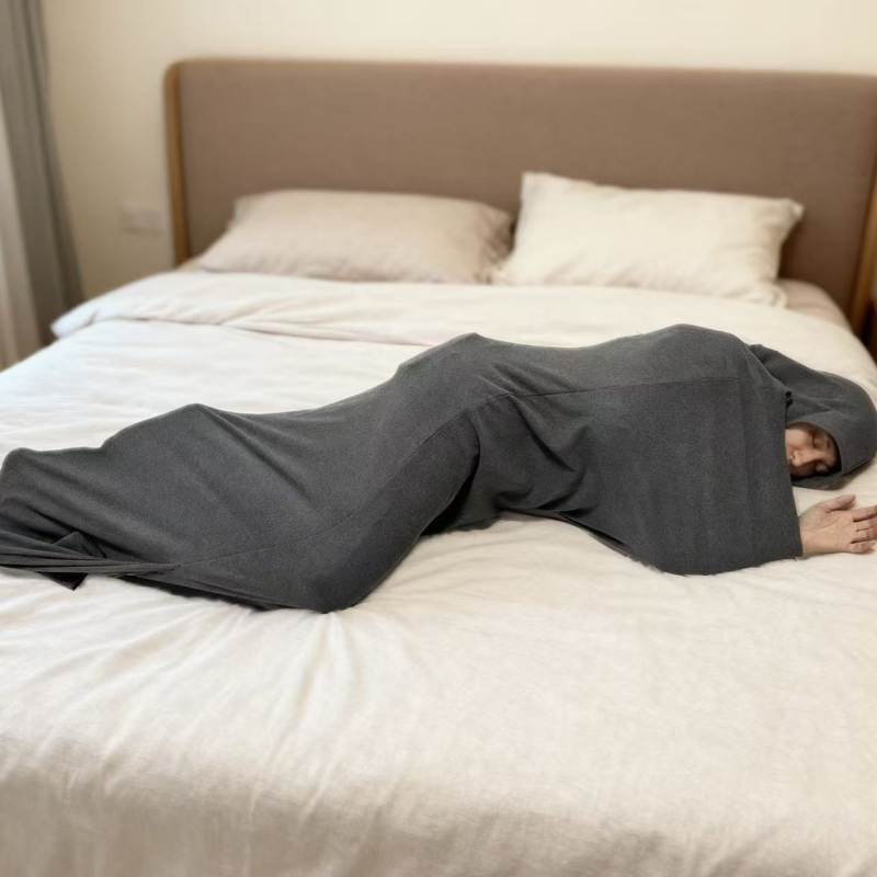 Спален чувал с антикомарено одеяло за летна употреба, полиестерна тъкан, тегло до 0,5 кг, прост стил
