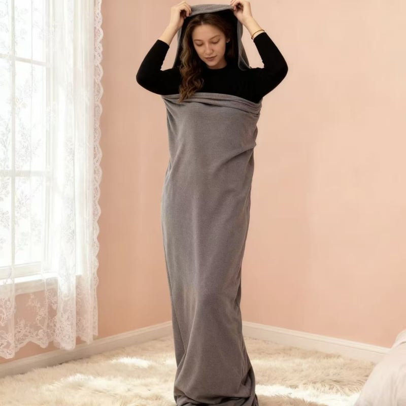 Спален чувал с антикомарено одеяло за летна употреба, полиестерна тъкан, тегло до 0,5 кг, прост стил