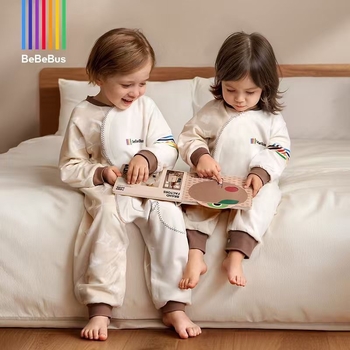 Бебешки спален чувал със защита при ритане - 100% памук, до 0,5 кг, семпъл стил, марка Babybus