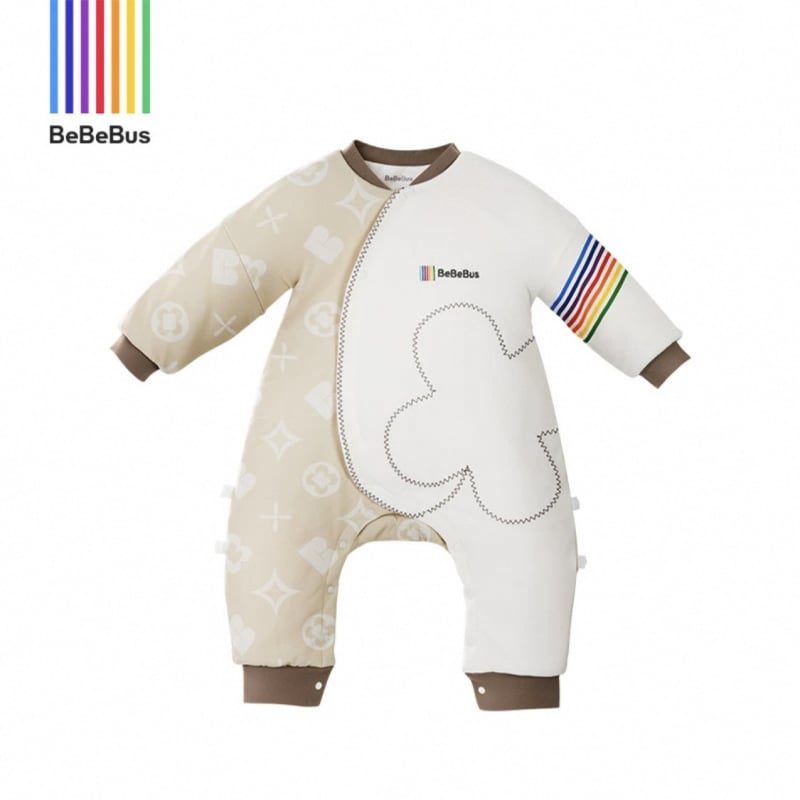 Бебешки спален чувал със защита при ритане - 100% памук, до 0,5 кг, семпъл стил, марка Babybus