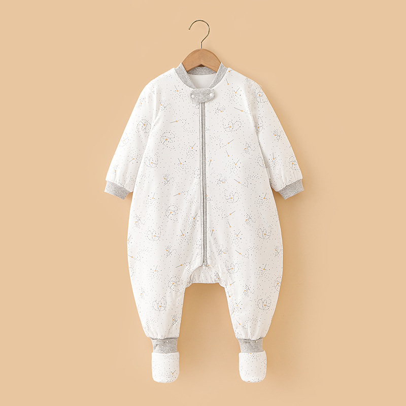 Бебешки спален чувал - чист памук, найлонов цип, разделени крачета, за бебета и малки деца