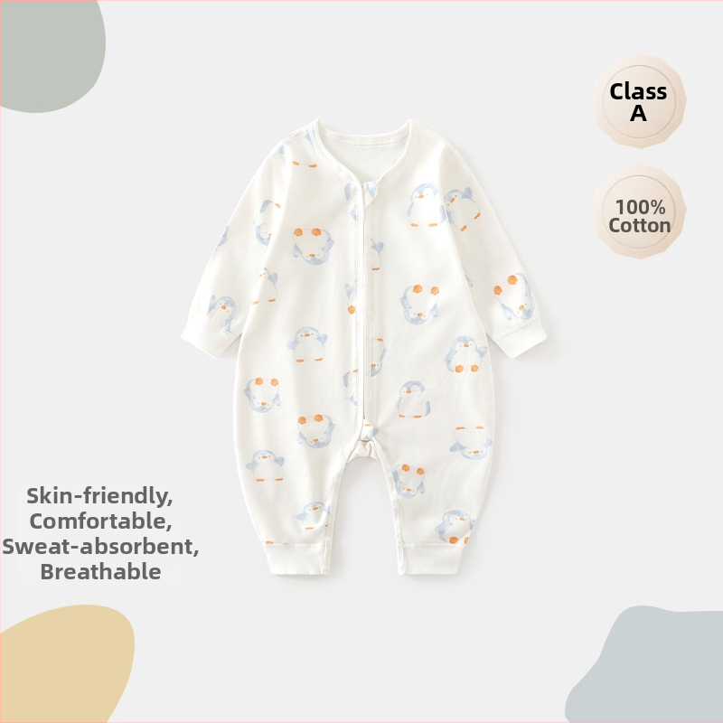 Бебешки спален чувал – плат и пълнеж от чист памук, цип за затваряне, за пролет и есен