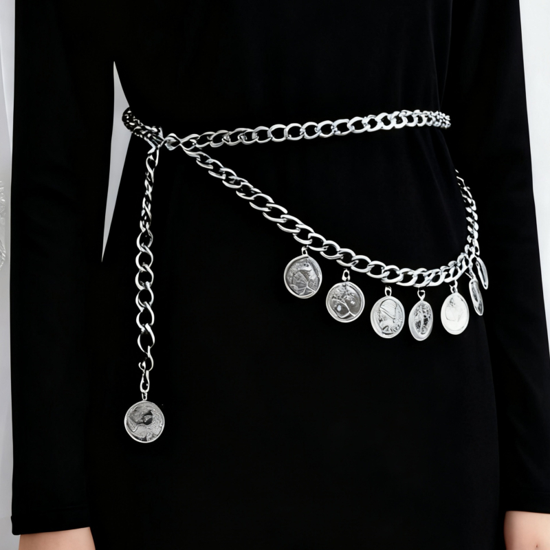 Верига за талия | метална верига, двойни коланни пръстени, персонализирана, Зима 2025 издание