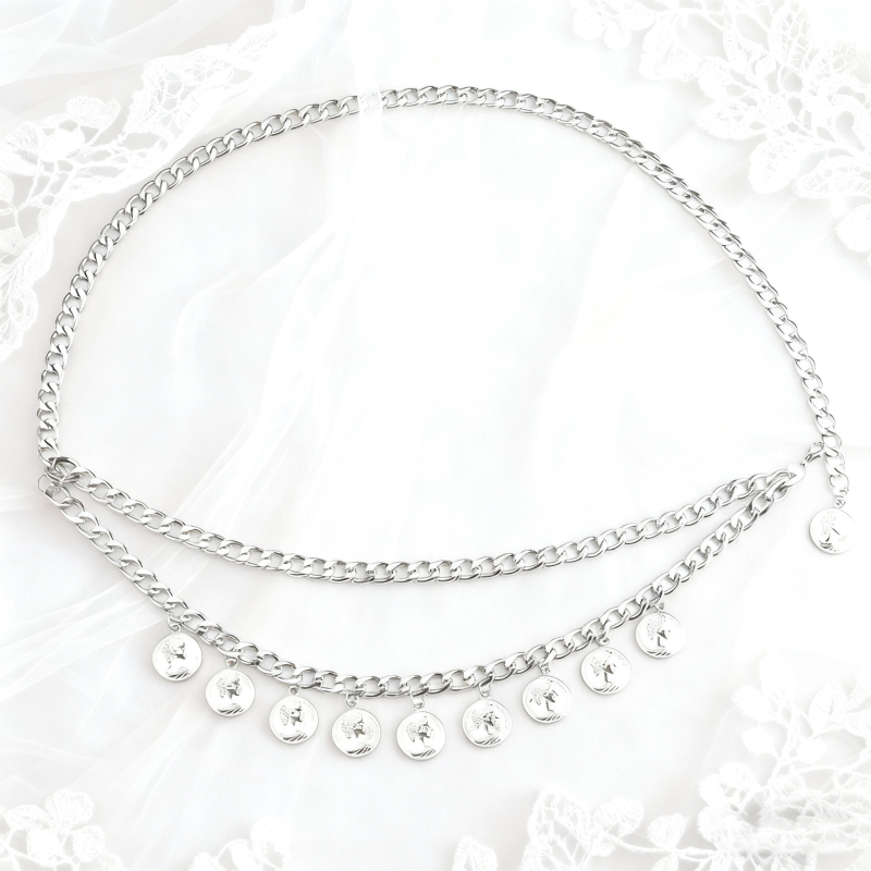 Верига за талия | метална верига, двойни коланни пръстени, персонализирана, Зима 2025 издание