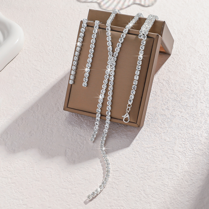 Медно колие с електроплакиране, верига с водна вълна и висулка от сплав, произход Джинхуа