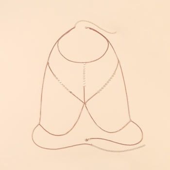 Гръдна верига от сплав, електроплатирана, геометричен дизайн, кристал, възможно персонализиране