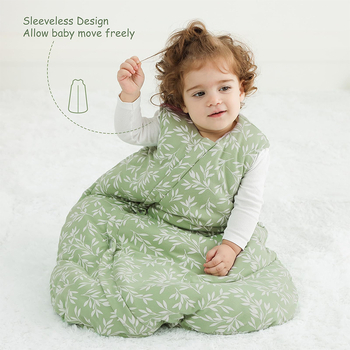Бебешки спален чувал, жилет стил, 100% памук, TOG 3.5, есен-зима, за новородени 0–1 г