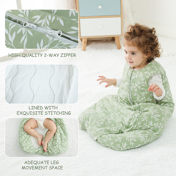 Бебешки спален чувал, жилет стил, 100% памук, TOG 3.5, есен-зима, за новородени 0–1 г