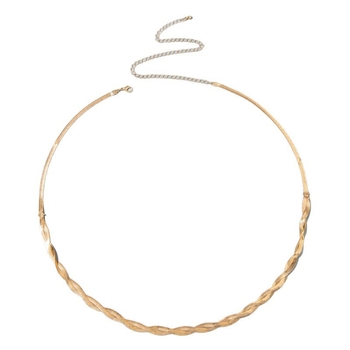 Талийна верига от метал със пайети и дизайн змийски кости, хип-хоп стил, дължина 60–80 cm, ширина 0.1 cm, двойни пръстени