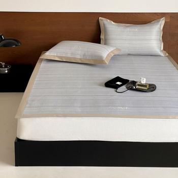 Комплект матове от вискозно Ice Silk, сгъваем и с бродерия, 5D дишаща мат