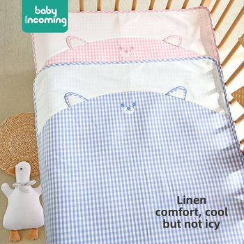 Бебешки мат Ramie, клас А, за възраст 1–6 години, с кант и принт на карикатури