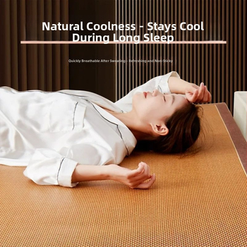 Сгъваем ратанов мат за спалня, Ice Silk (вискоза) — сплетена конструкция, китайски стил