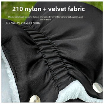 Ръкавици за дръжка на детска количка, зимни, с плюшено покритие; материали: найлон и фланел, HDWISS