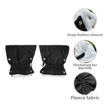 Ръкавици за дръжка на детска количка, зимни, с плюшено покритие; материали: найлон и фланел, HDWISS