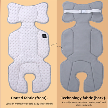 Подложка за седалката на детска количка с електрическо отопление, материал bean velvet, преносим източник на захранване за зимни разходки