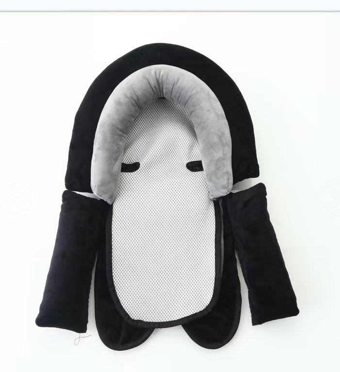 Комплект: възглавничка за глава и подплата за детска количка, полиестер, за деца 0–1 г., персонализируем