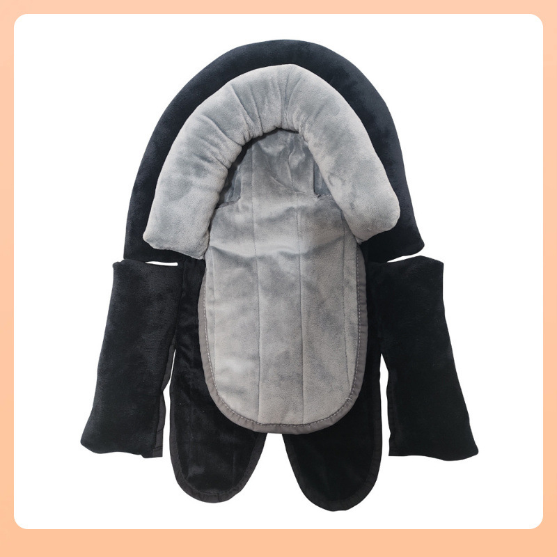 Комплект: възглавничка за глава и подплата за детска количка, полиестер, за деца 0–1 г., персонализируем