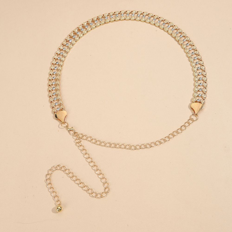 Талийна метална верижка – универсален стил, дължина 110 cm, единична катарама, за жени и младежи