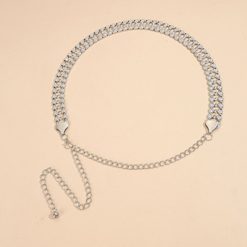 Талийна метална верижка – универсален стил, дължина 110 cm, единична катарама, за жени и младежи