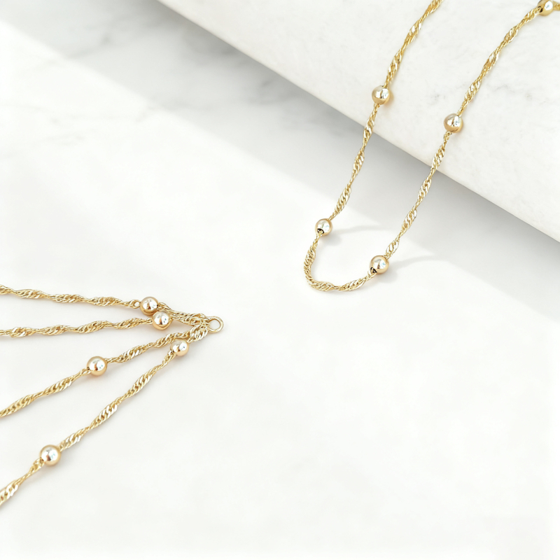 Метален колан за талия със многослоен завъртан дизайн от мъниста, дължина 80-100 cm, по поръчка