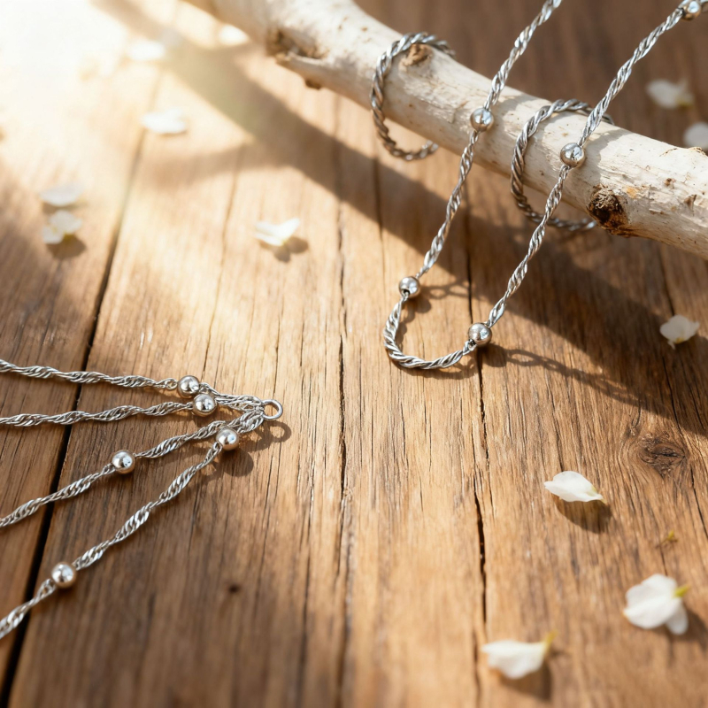 Метален колан за талия със многослоен завъртан дизайн от мъниста, дължина 80-100 cm, по поръчка