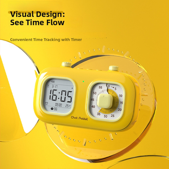Таймер за управление на времето с двоен екран – визуално обратно отброяване за ученици и деца; LCD дисплей с индикатор и цифри; захранване с батерия; ABS корпус