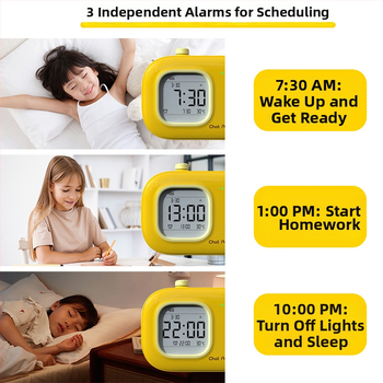 Таймер за управление на времето с двоен екран – визуално обратно отброяване за ученици и деца; LCD дисплей с индикатор и цифри; захранване с батерия; ABS корпус