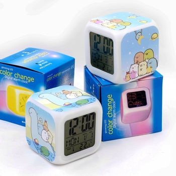 Будилник с LED дисплей, нощно осветление, аларма, 24-часов формат, персонализирано чрез изображения