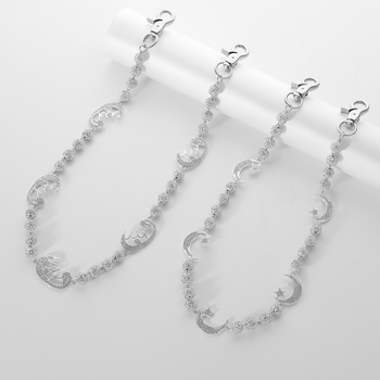 Поясна верижка от метал, ширина 10 мм, за жени, луксозен стил, бренд View of Tang Dynasty, есен 2025