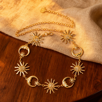 Поясна верига със слънчогледов мотив, метална, унисекс аксесоар за талия, стил Leisure, персонализиране