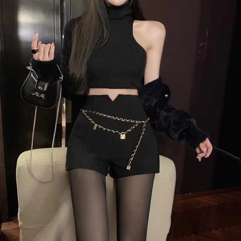 Верига за талия за дами – пънк хип-хоп стил, верига за тяло, дължина 60-80 cm, ширина 2 cm, персонализиран дизайн