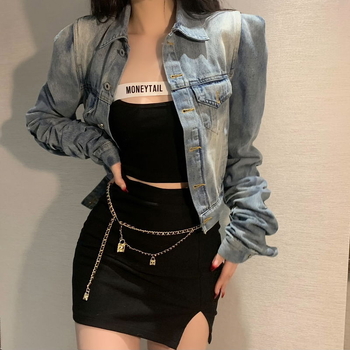 Верига за талия за дами – пънк хип-хоп стил, верига за тяло, дължина 60-80 cm, ширина 2 cm, персонализиран дизайн