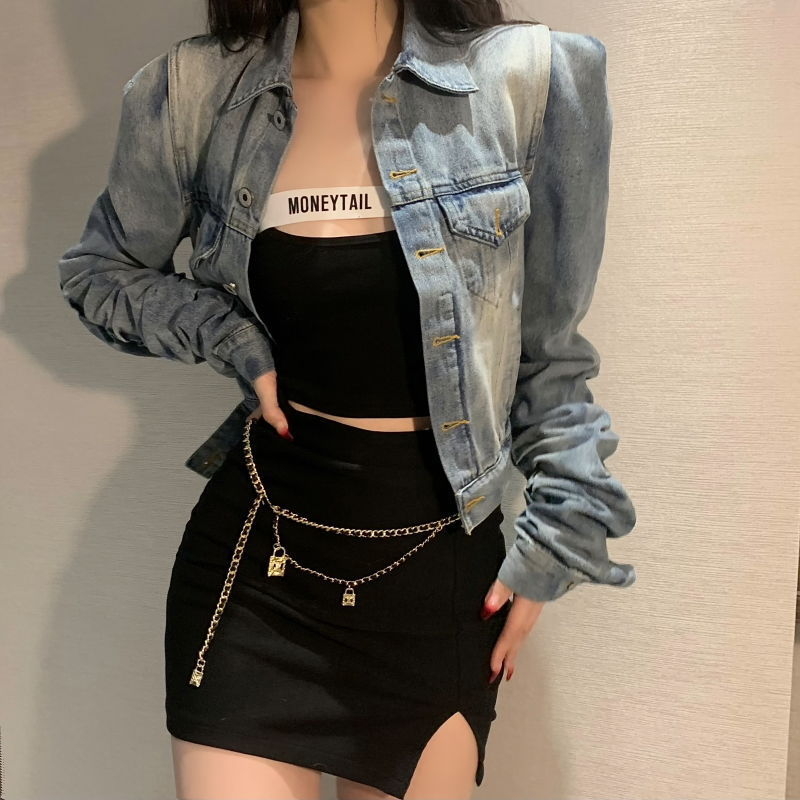 Верига за талия за дами – пънк хип-хоп стил, верига за тяло, дължина 60-80 cm, ширина 2 cm, персонализиран дизайн