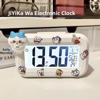 Будилник с LED цифров дисплей, батерийно захранване, електронно движение, едностранен, карикатурен стил.