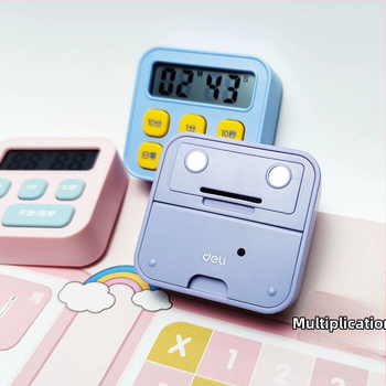 Учебен таймер-секундомер за ученици – цифров дисплей, правоъгълен пластмасов корпус, батерийно захранване