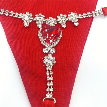 Кристална танга-верига за бельо за жени – телесна верига с кристали (Пролет 2025)