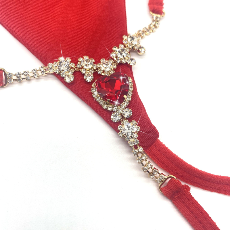 Кристална танга-верига за бельо за жени – телесна верига с кристали (Пролет 2025)