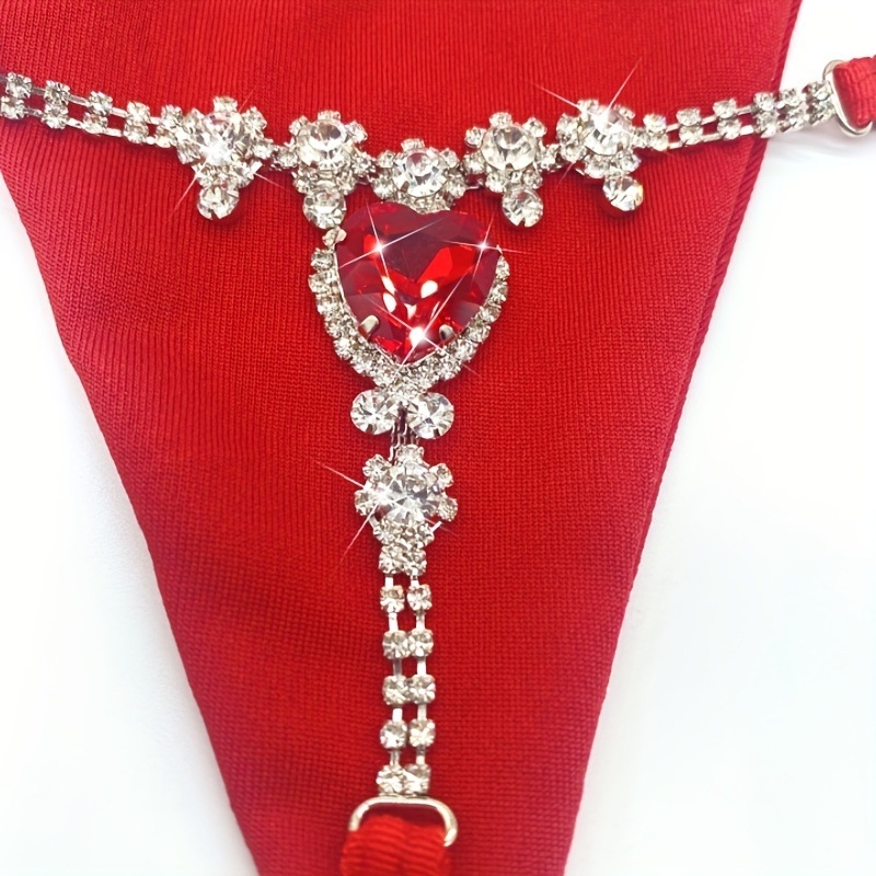 Кристална танга-верига за бельо за жени – телесна верига с кристали (Пролет 2025)