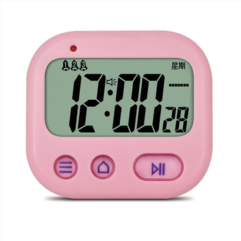 Настолен часовник с вибрационен будилник, безшумен режим и подсветка, функция за събуждане (батерийно захранване; корпус: пластмаса; циферблат: ABS пластмаса; стил: прост)