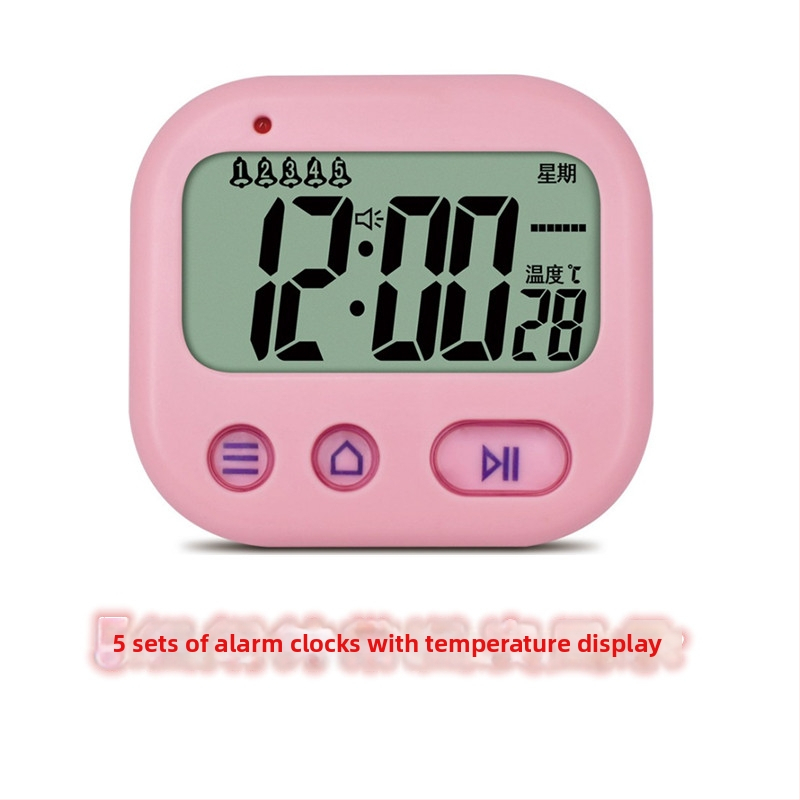 Настолен часовник с вибрационен будилник, безшумен режим и подсветка, функция за събуждане (батерийно захранване; корпус: пластмаса; циферблат: ABS пластмаса; стил: прост)