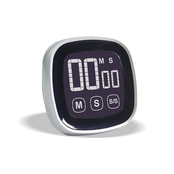 LCD сензорен таймер за управление на времето, квадратен ABS електронен часовник с будилник, захранван с батерия