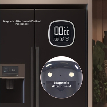 LCD сензорен таймер за управление на времето, квадратен ABS електронен часовник с будилник, захранван с батерия