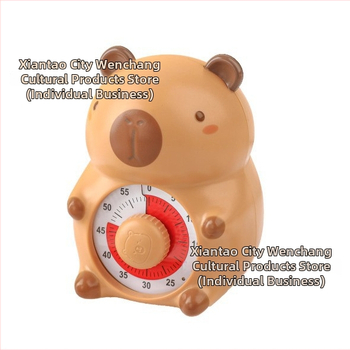 Snap капибара визуален безшумен таймер за ученици – механично движение, числов дисплей, мультяшен корпус, хронограф, ръчно задвижване