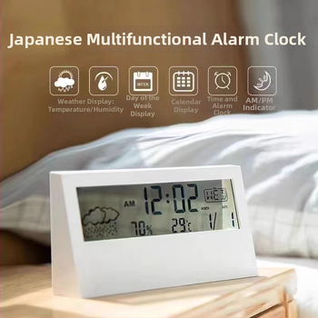 Настолен будилник за ученици с аналогов дисплей, кръгъл дизайн, батерийно захранване, механично движение