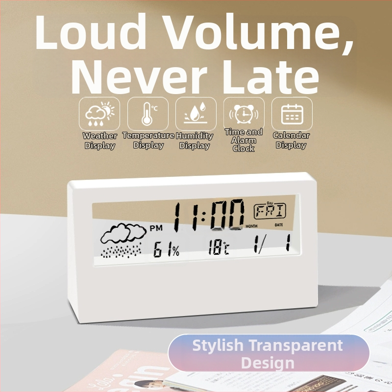 Настолен будилник за ученици с аналогов дисплей, кръгъл дизайн, батерийно захранване, механично движение